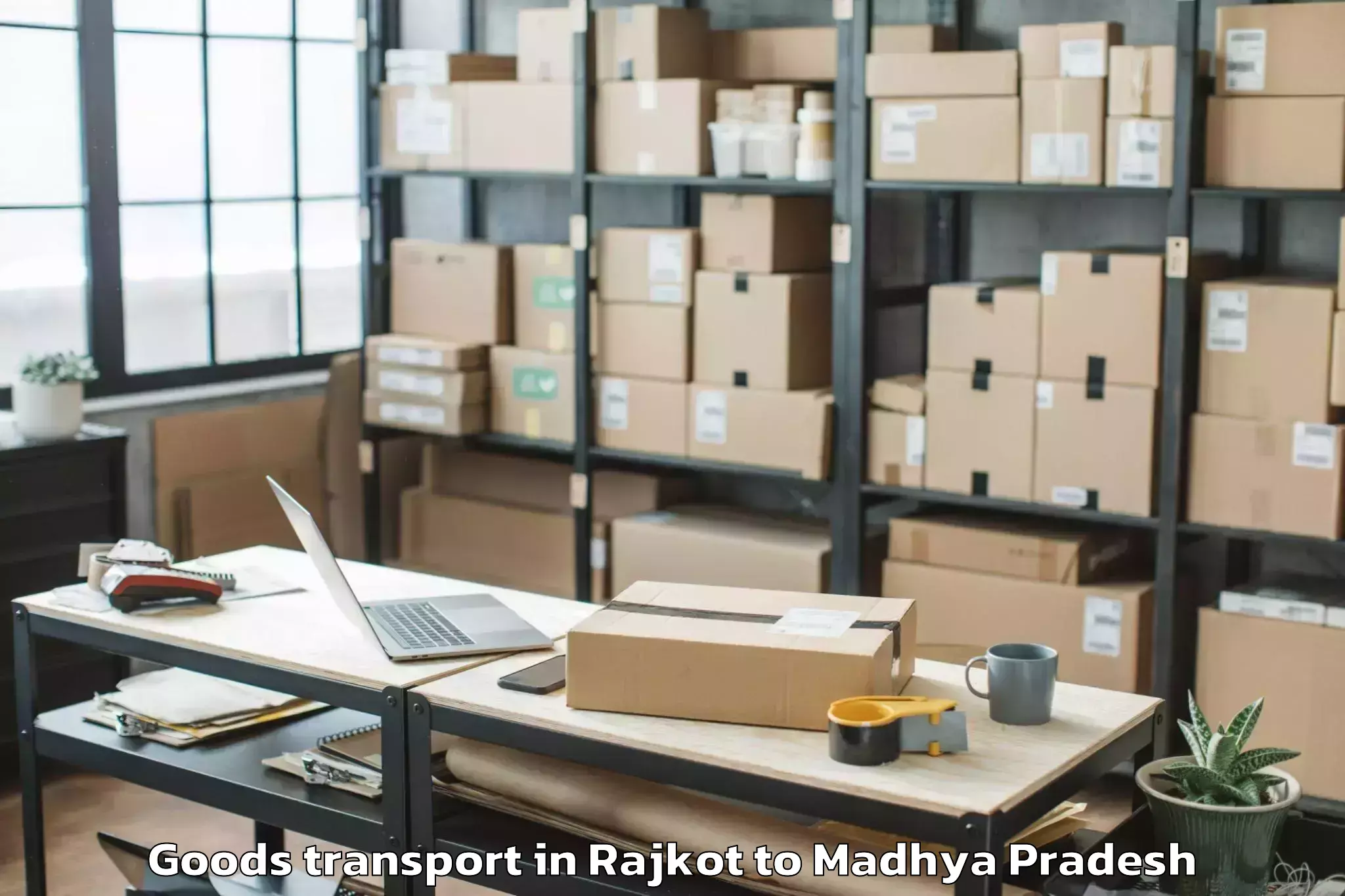 Rajkot to Gwalior Airport Gwl Goods Transport Booking